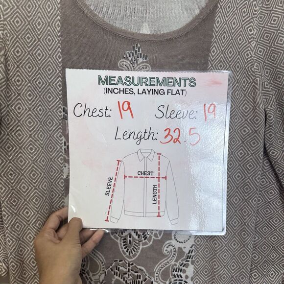 Chico’s Womens Cream Geometric Print Tunic Top‎ Sweater Size 0 US Medium Stretch - Picture 3 of 11